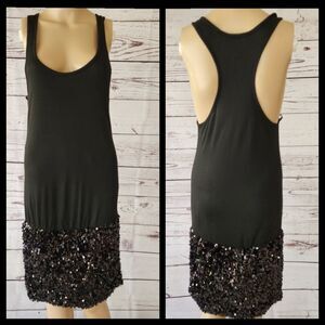 Seventy Two Changes Sleeveless Black Sequin Dress Medium NWT